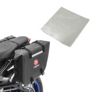 Set: Motorcycle Saddlebags Waterproof Bagtecs WP6 2x15L Roll Closure Side Bags + Heat protection foil self adhesive for Motorcycle Heat shield Zaddox 50x19.69 inch