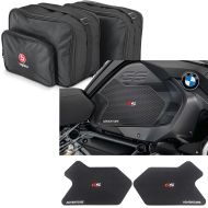 Set: Inner liner bags Vario Panniers compatible with BMW R 1200 GS / Adventure 13-18 Bagtecs MV1 with Tank Protection Side blk