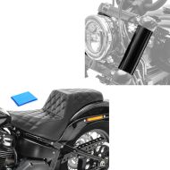 Set: Upper Front fits fork Cover fits for Harley Davidson Dyna 06-17 Slider Craftride GC2 + 2-Up Gel Seat fits for Harley Davidson Dyna Fat Bob 08-17 Craftride SP6B