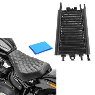 Set: Oil Cooler fits for Harley Davidson Softail 18-24 Radiator Zaddox in black + Solo Seat Gel fits for Harley Davidson Softail Street Bob / Standard 18-24 Craftride DS4