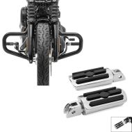 Set: Engine Guard Mustache fits for Harley Davidson Softail Street Bob / Standard 18-24 Craftride black + Rider footpegs fits for Harley Davidson Softail 18-24 Craftride ST8 chrome