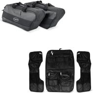 Set: Hard Saddlebag Luggage Liners fits for Harley Davidson Touring 94-22 Craftride + Saddlebag Lid and Tour Pak Top Case Lid Organizer fits for Harley Davidson Touring 94-13 Craftride
