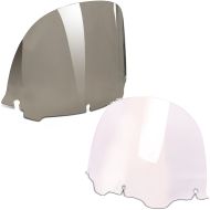 ,Set: Windshield 12,,5" fits for Harley Davidson Electra-Street Glide 96-13 light smoke + Windshield clear,