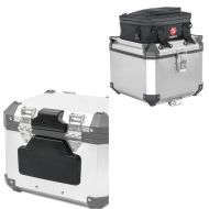 Set: Top Box Lid Bag + Pillion Backrest Pad / Padded backrest compatible with BMW Alu TP RL2