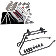 Set: Hard Saddlebag Latch Lid Hardware Covers fits for Harley Davidson Touring 94-17 + Hard Saddlebag