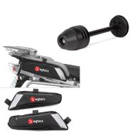 Set: Crash pad rear axle TW1 Frame slider compatible with BMW R1250 GS / R1200 GS LC + Tool bags