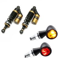 Set: rear shock absorbers 11.02 inch RS2G + LED indicator TX1 tinted with brake and taillight