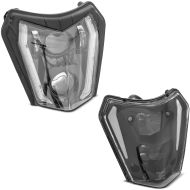 Set: LED headlight SW2 + LED Headlight ECE compatible with KTM EXC / EXC-F / Freeride / Enduro / SMC 14-24 SW1