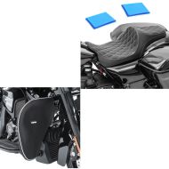 Set: Crash bar soft lowers + Gel Seat fits for Harley Davidson Touring 08-24 FW6 Two-Up