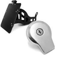 Set: Side Mount license plate holder compatible with Yamaha XV 535/ 1100 Virago 89-03 blk with Fuel Gas Cap tank cap + key OEM