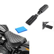 Set: Rider footpegs fits for Harley Davidson Softail 18-24 Craftride ST9 black + Solo Seat Gel fits for Harley Davidson Softail Street Bob / Standard 18-24 Craftride DS4