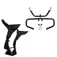 Set: Wind deflector fairing WK1 compatible with Harley Davidson Road Glide 17-23 Bug Spoiler Craftride black + Engine Guard Chopped compatible with Harley Davidson Road Glide 15-22 Crash Bar Craftride CH6 black