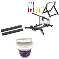 Set: Wheel balancing weights + tire changer set