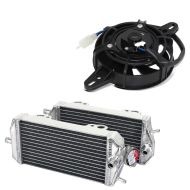 Cooler radiator (pair) + cooler fan compatible with Gas Gas MC 125/ 250