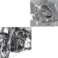 Set: Crash Bar compatible with Harley Davidson Softail Sport Glide 18-24 Craftride Mustache black + Saddlebag guards compatible with Harley Davidson Sport Glide 18-24 side case crash bars Craftride TG7 black