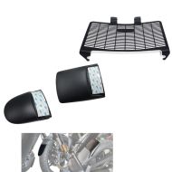 Set: Extension compatible with Harley Davidson Pan America 1250 21-24 front rear fender + Radiator Cover / Grill guard compatible with Harley Davidson Pan America 1250 21-24 KG1