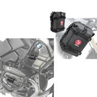 Crash bar protection 0.87-1.10 inch + set crash bar bags 2x 6Ltr