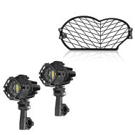 LED fog lights + headlight grille compatible with BMW R 1200 GS 04-12 SG2