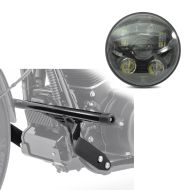 Set: LED Headlight 5.75" Inch for Cruiser Headlamp Projector black Craftride + Engine Guard compatible with Harley Davidson Dyna 1990-2017 crash bar Craftride SC17