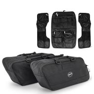 Set: Saddlebag Lid and Tour Pak Top Case Lid Organizer compatible with Harley Davidson Touring 14-24 Craftride + Saddlebag liners compatible with Harley Davidson Touring 94-24 Craftride BG1 pair