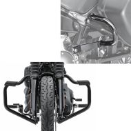 Set: Engine Guard Mustache compatible with Harley Davidson Softail 18-24 Highway Bar 1.26 inch black Craftride + Saddlebag guards compatible with Harley Davidson Sport Glide 18-24 side case crash bars Craftride TG7 black