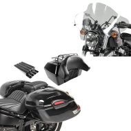 ,Side case set Delaware each 33Ltr incl. mounting kit + top case with luggage grille + Batwing windshield with 4-point fixation,, clear,