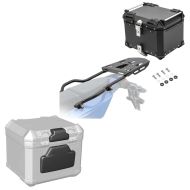 Aluminum top case back pad + set aluminum top case + carrier compatible with Yamaha Tenere 700 19-24 XB45