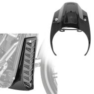 Set: Belly pan compatible with Harley Davidson Softail Street Bob 18-24 chin spoiler Craftride CV4 + Lamp mask compatible with Harley Davidson Softail Street Bob 18-24 Headlight fairing Craftride RM5 Windshield black