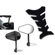 Tankpad Fishbone tank protection sticker + handlebar end mirror compatible with KTM 125 Duke / 790 Duke