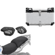Aluminum top case silver + seat cover / bench cover compatible with BMW R 1250 GS Adventure 19-24