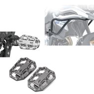 Footrests gray + Fairing Crash bar compatible with BMW F 750 GS / BMW F 850 GS 18-23 tank protection bar upper part