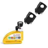 Brake disc lock alarm 110dB + handlebar risers compatible with Suzuki V-Strom 250 / 650 / XT 1.57 inch aluminum