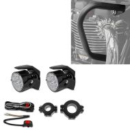 LED auxiliary headlights incl. wiring harness + crash bars compatible with Triumph Bonneville T120 16-24
