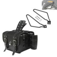 Saddlebag Support Brackets + saddlebag compatible with Royal Enfield Meteor 350