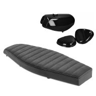 Flat bench seat VS1 Craftride compatible with Simson S51 / S50 / S70 + tank / petrol tank with side cover black