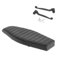 Flat bench seat VS1 Craftride compatible with Simson S51 / S50 / S70 + brake lever and clutch lever black