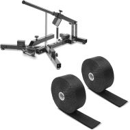 Set: Motorcycle Tyre changer for 12-21" MD4 ConStands with Exhaust wrap for motorbike 49.21 ft Heat shield tape blk