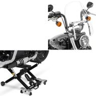 Set: Motorbike Scissor Lift Midlift XL 1100 lbs blk ConStands with Motorbike Windshield CW1 for Retrobikes clear