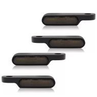 Set 2x LED handlebar turn signal fits for Harley Davidson Softail models Craftride RV1236.88 ftini turn signal with E-mark fits for handlebar fittings tinted black