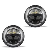 Set 2x Main Headlight fits for Harley Davidson Craftride F10 LED Headlight 7" Inch