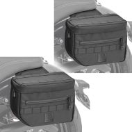 Set 2x Saddlebags Club Style compatible with Harley Davidson Models Ballistic Nylon Craftride DC1 Black