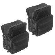 Set 2x Handlebar Bag Club Style compatible with Harley Davidson Models Ballistic Nylon Craftride DC2 black