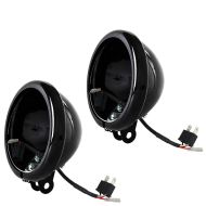 Set 2x LED Headlight housing kit 5 3/4" compatible with Harley Davidson Craftride HG2 black
