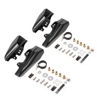 Set 2x Mid-Frame Air Deflector fits for Harley Davidson Touring 01-08 Heat Shield Craftride WA4 black