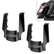 Set 2x Rear Fender Extension Filler fits for Harley Davidson Touring 09-13 KV1 Craftride black