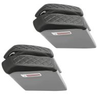 Set 2x Cover fits for side case lid fits for Harley Davidson Touring Models 14-24 Lid Cover Craftride black