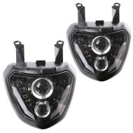 Set 2x LED Headlight QL9 compatible with Yamaha MT-07 14-17 Headlamp ECE