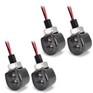 Set 2x LED indicators motorcycle / turn signals Lumitecs FR12 2 pieces tinted black