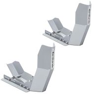 Set 2x Motorcycle Wheel Chock Transport up to 21 inch front wheel for Trailer Truck Van Constands Easy Fix galvanized