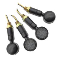 Set of 2 LED turn signals motorcycle Lumitecs RV299 with E-mark 2 pieces tinted black